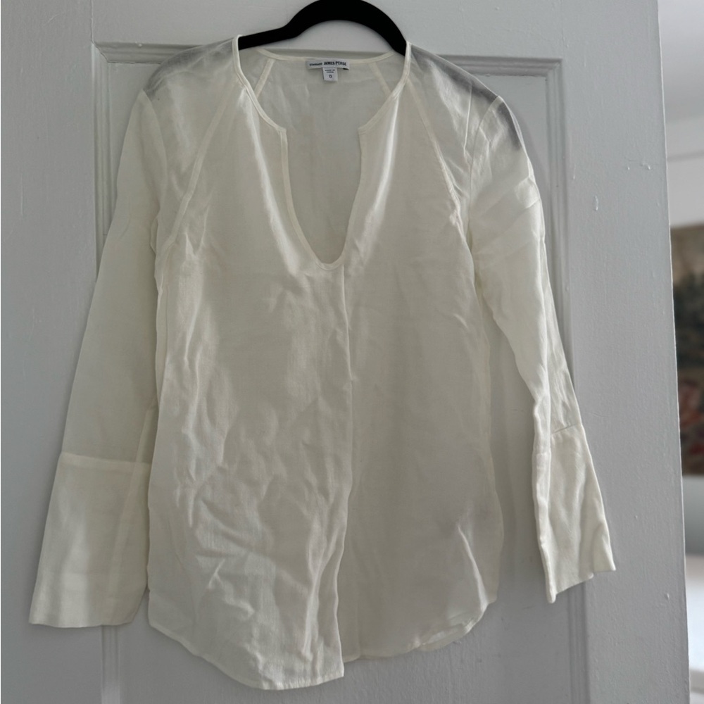 James Perse 100% Cotton Sheer Top